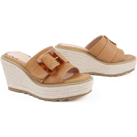 Shoes - Espadrille Platform Wedge Sandals - Size 8
